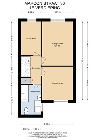 Floorplan - Marconistraat 30, 1433 KK Kudelstaart